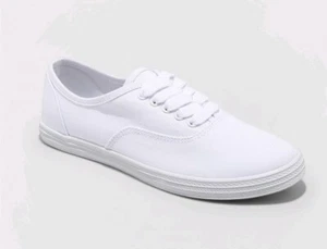 Universal Thread Women's Cotton Lunea White Lace-Up Apparel Sneakers Size 8 NWT - Picture 1 of 15