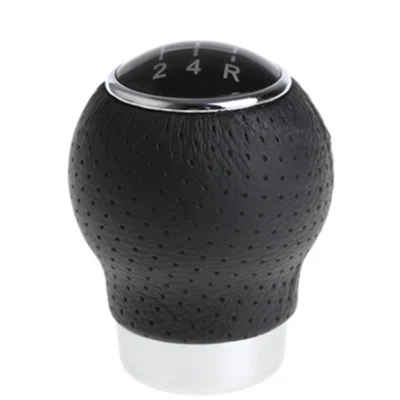 Accessory 5 Speed Aluminum Manual Car Shifter Lever Leather Gear Shift Knob New - Image 1 of 4
