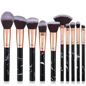 10-Piece Make-Up Brush Set Glamour Gaze, Marble Brush Set, Foundation, Powder, B - Bild 1 von 7