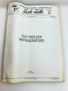 FRIGIDAIRE TECH-TALK MANUAL Top Congeladores Refrigeradores Vol. 74 # 3 - Imagen 1 de 2