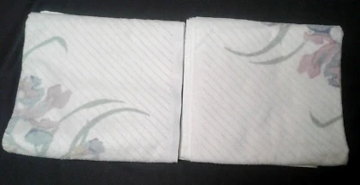 JUEGO DE TOALLAS DECORATIVAS FLORALES ROSA MORADO VERDE PRIMAVERA VICTORIANA (2) 49X25 Foto 1 de 4