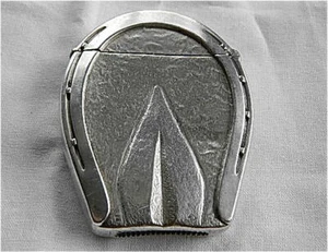 Large Sterling Vintage Match Safe by Whiting c1890. Horseshoe shape - Picture 1 of 9