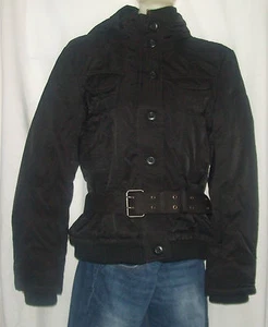 SCHOTT BLOUSON POUR FEMME MANCHES LONGUES TAILLE L NOIR CAPUCHE AMOVIBLE - Picture 1 of 11