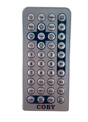 NEW Coby TFDVD5000 OEM Original DVD Player Replacement Remote Control Silver - Image 1 of 3