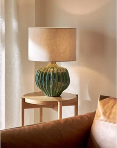 John Lewis Urchin Ceramic Table Lamp Green H47cm - Picture 1 of 5