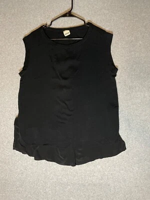 Camiseta sin mangas Baldwin Kansas City para mujer grande negra sin mangas seda contraste Foto 1 de 4