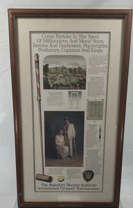 Vintage 1980's BEAUFORT MARINE INSTITUTE CROQUET TOURNAMENT Poster 17”x30” Rare - Picture 1 of 5