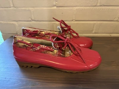 Sperry Top-Sider Red Duck Boots Low Top Waterproof Shoes Adult Women's Size 9 - Image 1 of 4