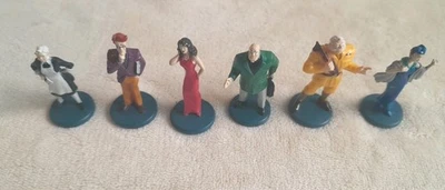 Clue Replacement Pawns Movers Set 2005 Scarlet Plum Mustard White Green Peacock - Image 1 of 2