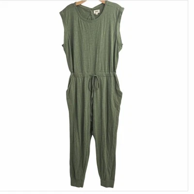 Mono Pact Para Mujer XL Algodón Orgánico Verde Relajado Slub Músculo Camiseta Bolsillos Foto 1 de 4