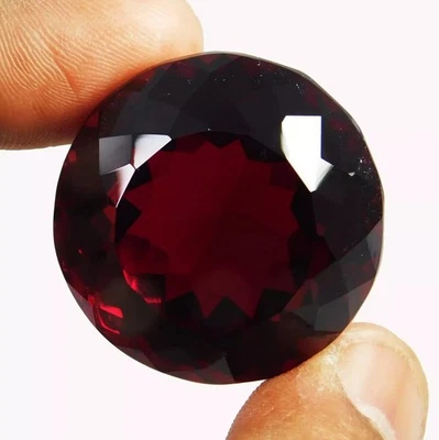 Superb Red Almandine Garnet Round Cut 150+Ct Natural Certified Loose Gemstone - Image 1 of 4