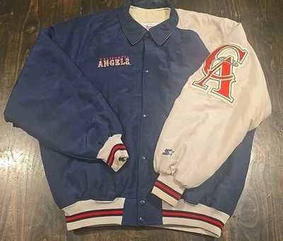Chaqueta de Colección Rara Años 90 Starter California Angels Para Hombre Grande Anaheim Hecha en EE. UU. Foto 1 de 4