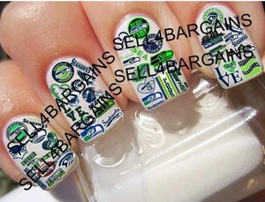 2025 Seattle Seahawks Promo 46 Different Designs》Salon Quality Nail Art Decals - Picture 1 of 1