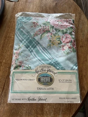 At Home With Martha Stewart Tablecloth “Willow Pond Garden” 52x70 Oblong - Image 1 of 4