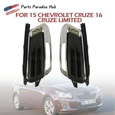 Left Right Front Bumper Fog Light Cover For 16 Chevrolet Cruze Limited 15 Cruze Foto 1 de 4