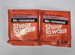  No Nonsense Regular Pantyhose Off White Size A 1991 Qty 2 - Picture 1 of 2