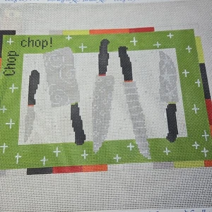 Vintage Pippin Studios Handpainted Needlepoint Canvas 13 Mesh Chop Chop 8x11" - Picture 1 of 1