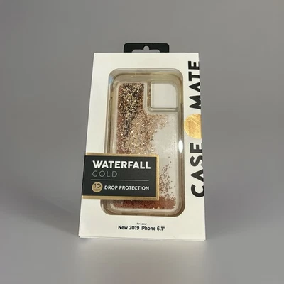 Чехол Case-Mate Waterfall для iPhone 11 6,1 дюйма 2019 г., прозрачный/золотой - Изображение 1 из 4