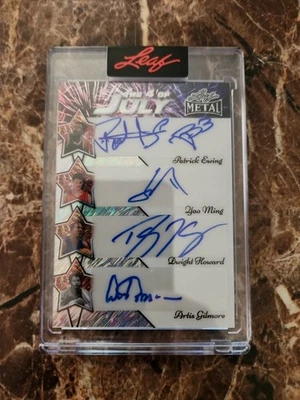 2025 Leaf Independence Day Patrick Ewing,Yao Ming,Dwight Howard, Gilmore,auto1/1 - Image 1 of 4