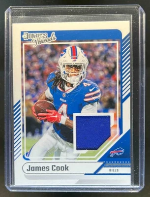 2024 Donruss James Cook Threads Jersey #DTH-JCO Bills - Image 1 of 2