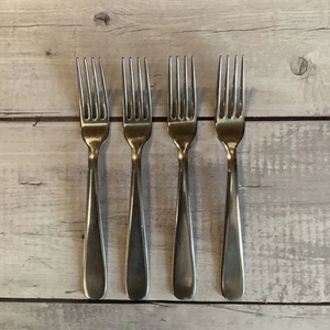 Set Of 4 Wallace Silver Stainless Steel KIRSTEN Flatware Dinner Forks Lot #2 - Picture 1 of 12