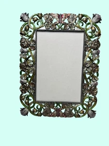 Marco floral mariposa libélula marco esmalte gema diamantes de imitación inspirada en strongwater - Imagen 1 de 5