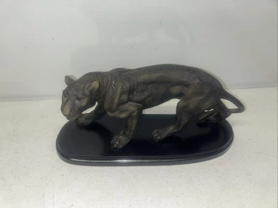 Estatua Pantera Negra Leopardo Escultura Gato Grande Animal Resina Safari Decoración del Hogar Foto 1 de 4