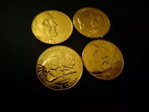 WESTWARD JOURNEY LIBERTY, SERIES 2005 GOLD BUFFALO NICKEL Rare 24 K GOLD PLATED. - Picture 1 of 11