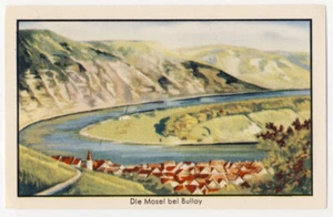 DIE MOSEL BEI BULLAY FLUSS DEUTSCHLAND IMAGE CARD 1930'S - Picture 1 of 2