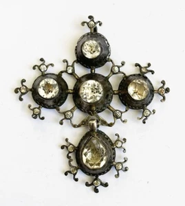 Croix normande Saint Lo argent massif 18e régional silver cross faisceau licteur - Photo 1/3