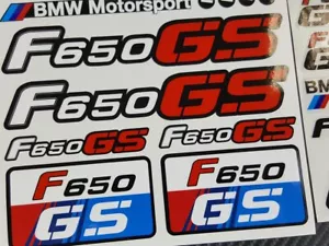 Set adesivi decalcomanie moto bmw f650gs f650GS F650 GS F650GS F650GS rosso - Foto 1 di 4