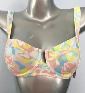 Victorias Secret Nwt Full Coverage White Pastel Unlined  Bikini Swim Top - Picture 1 of 3