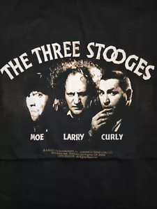 T-Shirt Three Stooges Graustufen-Filmabdeckung SCHWARZ Erwachsene - Bild 1 von 1
