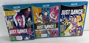 RARE Just Dance 4, 2014, 2016 Nintendo Wii U Game (PAL) Complete with Manual X3 - Picture 1 of 11