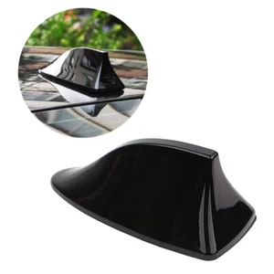 Black Shark Fin Roof Antenna Aerial FM/AM Signal Radio Decor Car Trim Universal - Picture 1 of 12