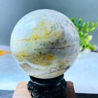 1050g Natural yellow agate quartz crystal energy healing ball