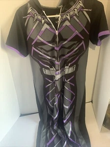Marvel Avengers Black Panther Child Costume Sleepwear Size L 12/14 Hooded - Picture 1 of 4