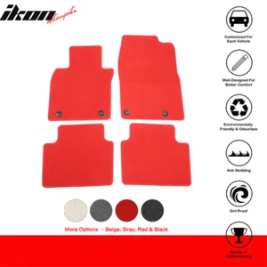 Fits 20-24 Mazda CX-30 Nylon Car Floor Mats 1st 2nd Row Custom Liner 4PCS - Red - Picture 1 of 9