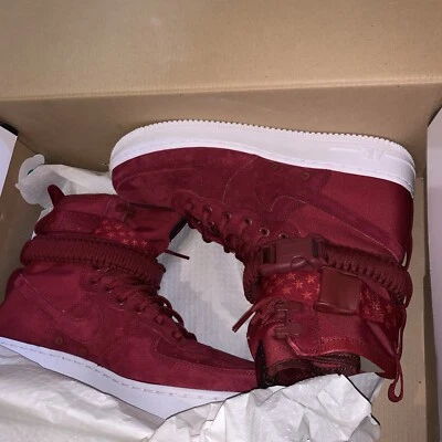 Size 10 - Nike SF Air Force 1 High Red Crush W - Image 1 of 4