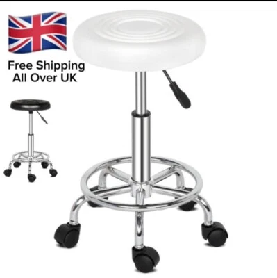 Adjustable Swivel Salon Stool Massage Spa Beauty Barber Bar Chair Makeup Chair - Image 1 of 4