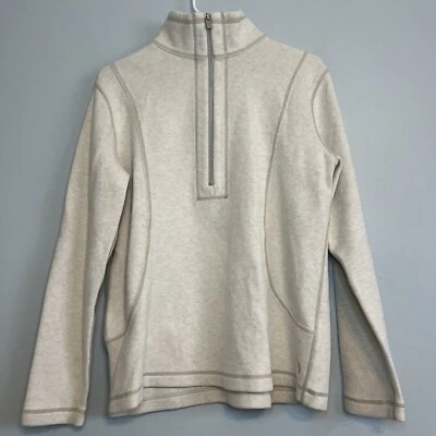Tommy Bahama Women's 1/4 Zip Pullover Sweatshirt Sz M Beige  Casual Outdoor - Image 1 of 4