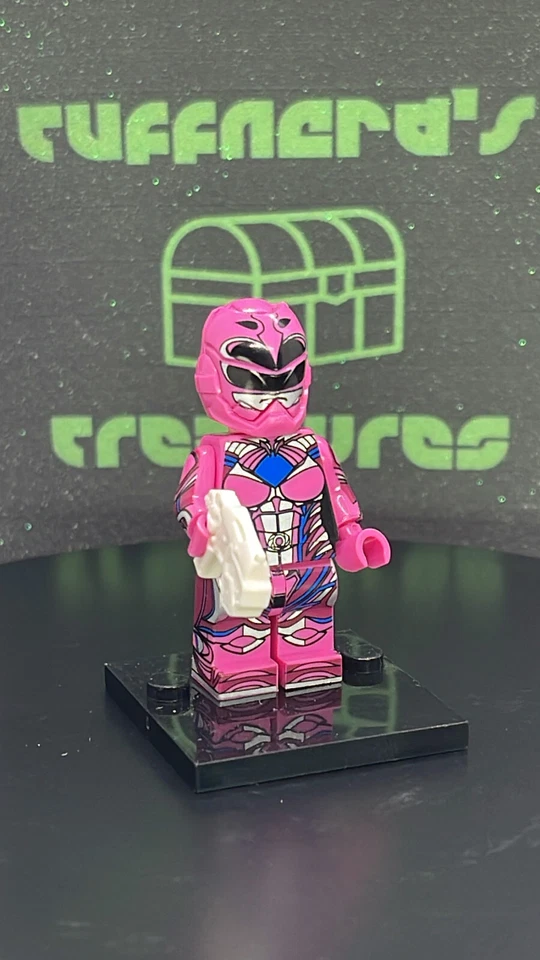 Minifigura de ladrillo personalizada impresa SABANS POWER RANGERS LEGO PINK RANGER Foto 1 de 4