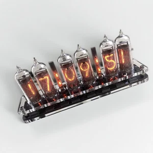 IN-14 6- digits Nixie clock. Carbon fiber case With installed tubes - Picture 1 of 11