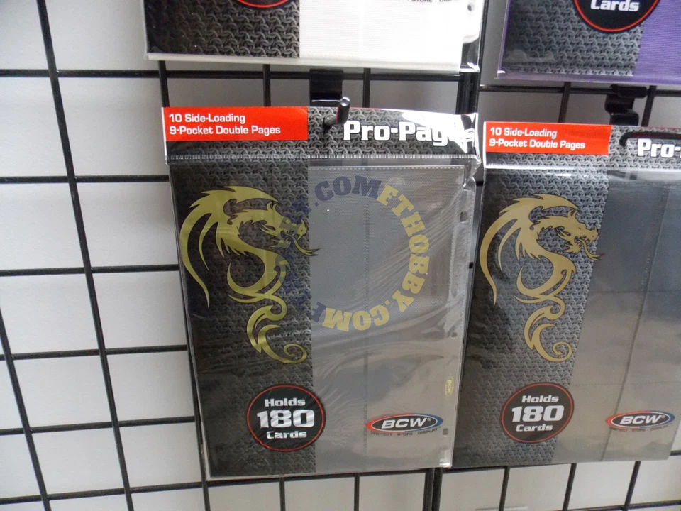 Páginas profesionales de 18 bolsillos BCW carga lateral páginas de álbum de tarjetas de juego elige el color Foto 1 de 1