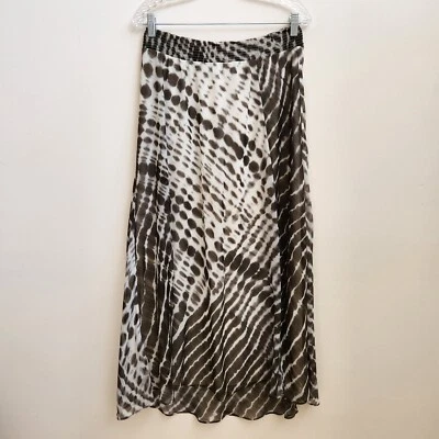 Falda Chico’s para mujer 1 Greta verde oliva tie dye maxi abertura frontal lateral boho fluida Foto 1 de 4