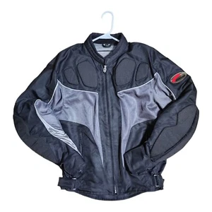 Hein Gericke Motorcycle Jacket Size Small Black/Gray Leather Padded Safety Seam - Picture 1 of 7