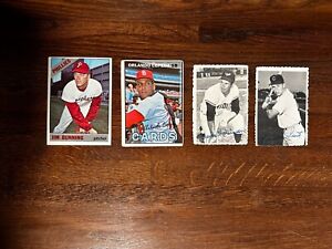 1960s Topps Hall of Fame Baseball Card Lot 2 (4 Cards)