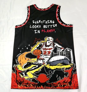 Chicago Bulls Jordan 23 Jersey NBA Brand X Men Size XS Graphics Embroidered - Picture 1 of 12