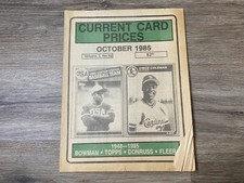 Vintage Current Card Prices Guide October 1948-1985 Magazine Coleman Cover