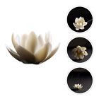 Lotus Incense Burner Porcelain Floral Water Lily Office Decor